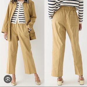 J. Crew wide leg pull on chinos in khaki, size Large